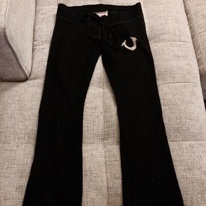 True Religion Black Yoga Pants Leggings XS 24 25 0